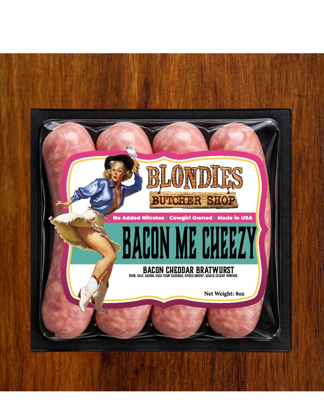 Bacon Me Cheezy - Bacon Cheddar Brat