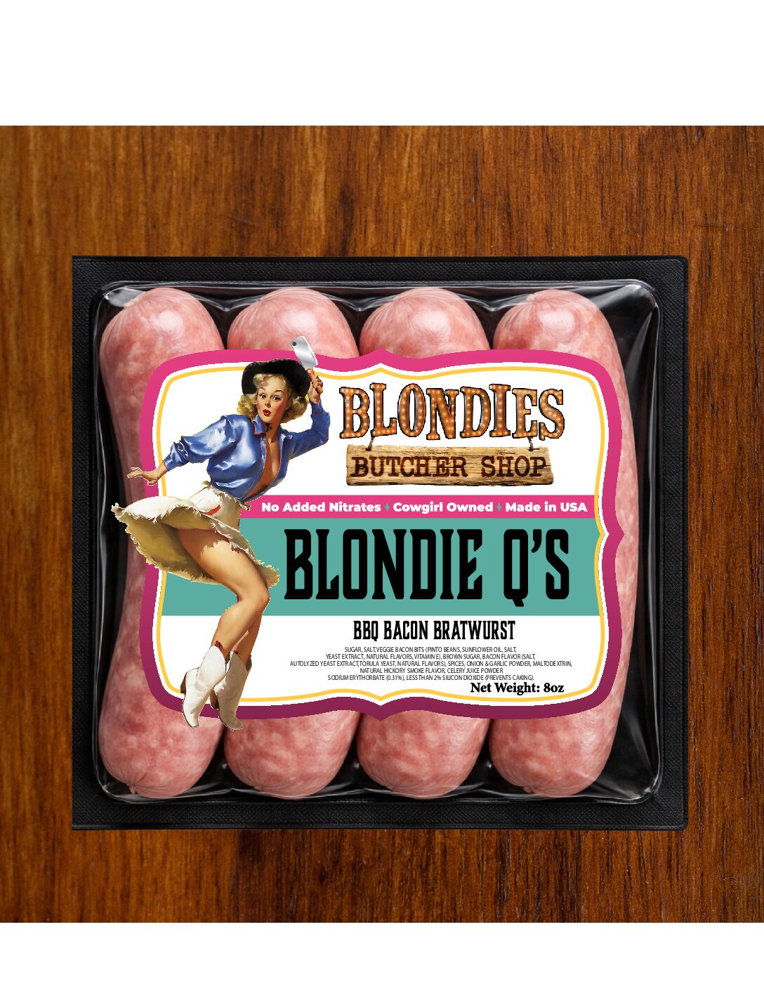 Blondie-Q's - BBQ Bacon Brat